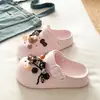 Doces e Frescas, VersáteisNovas Sandálias de Verão EVA Estampa de Leopardo Cabeça de Gatinho Versáteis para Deslocamento e Uso Externo para Mulheres
