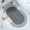 Tapete de piso de terra de diatomáceas transfronteiriço, absorvente de água e de secagem rápida, tapete de pé antiderrapante para uso em banheiro e em casa, tapete de piso macio de terra de diatomáceas