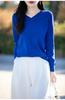 Camiseta Base de Punto de Algodón Puro con Cuello en V Anti-Pilling para Mujer, Nuevo Suéter Interior Suave y Acogedor, Top de Moda Versátil Holgado