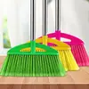Set de escoba de plástico para el hogar con cerdas suaves, mango de acero inoxidable para la limpieza del hogar