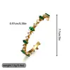 Pulsera de Piedra Blanca para Mujer, Sencilla y Elegante, Versátil Pulsera Abierta de Acero Inoxidable, Pulsera Fina Abierta de Acero Inoxidable