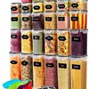 Nuevo contenedor para alimentos frescos de material PP, recipiente sellado, refrigerador, cocina, recipiente para alimentos, recipiente para almacenamiento de granos, almacenamiento de snacks