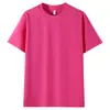 Camiseta de Peso Pesado 280g Fio Duplo para Homens e Mulheres, Camiseta Básica Solta e Confortável de Algodão Penteado, Camiseta Cultural com Logo Imprimível