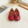 Sapatos Femininos Moda Estilo Ballet Tira Cruzada Velcro Couro Sintético Bico Dividido Outono 2026 Novidade Solado Macio Sapatos Individuais Princesa