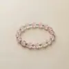 Pulsera Popular Nueva de Estilo Retro Chino de Xiaohongshu con Amatista Lavanda, Cristal Rosa y Joyería de Aventurina en Contraste