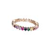 Anillo de mujer con gemas de colores, estilo moderno y personalidad, de alta calidad, muy vendido en 2023
