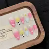 Yihe Original [Férias na Ilha] Gelo Esculpido Estéreo Artesanal Nianhua Nail Art Peça de Unha Artesanal