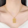 Collar con colgante de oro y arena con placa inteligente de eBay, recién llegado, con sonido de vibración, de celebridad de Internet, de Ruyi Abacus, joyería de oro de imitación.