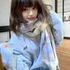 Bufanda al por mayor para mujer Jk Otoño e Invierno 2025 Nueva Bufanda Cálida a Cuadros Versátil de Gama Alta Shawl Dulce para Estudiante