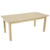 Mesa rectangular de madera para jardín de infantes, mesa y sillas de madera maciza para educación infantil, juego de escritorio y silla de aprendizaje y escritura para niños, mesa para guarderías