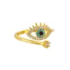 Anillo de Acero Inoxidable con Circonita Exagerado de Alto Nivel Europeo y Americano, Anillo de Luz de Lujo Tejido Hueco, Anillo de Dedo de Moda, Anillos de Nicho