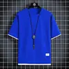 Waffle Casual de Verão Roupas Esportivas Conjunto Solto Masculino Verão Estilo Coreano Tendência Camiseta de Manga Curta Conjunto de Duas Peças