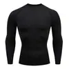 Blusas Masculinas Transfronteiriças, Roupas Fitness Justas com Barra Elástica, Treinamento Esportivo ao Ar Livre, Ciclismo e Corrida, Roupas de Manga Longa de Secagem Rápida