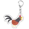 Lindo Merchandising de Animación de Peppa Pig Llavero Acrílico Animal Loro Pato Pollito Colgante para Mochila Regalo
