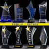 Medalla Trofeo de Cristal Xiaoqiao Personalizada Estrella de Cinco Puntas Deportes Médico Juegos Escolares Empleado Destacado Premio Competencia Personalizado