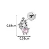 Henson Design de Nicho Zircônia Rosa Casquinha de Sorvete Doce e Delicado Piercing de Cartilagem Stud para Osso da Orelha