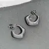 Aguja de Plata S925 Metal Geométrico Retro Simple Estilo Exquisito Aro para la Oreja en Forma de C Aretes Creativos Pequeños de Tuerca para la Oreja Dama para Combinar con Todo