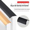 Puxador Invisível Preto Estendido para Portas de Armário, Puxador de Guarda-Roupa Moderno Minimalista Dourado, Puxador de Gaveta de Luxo