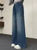 Calças Infantis para Primavera e Outono, Novas Calças de Perna Larga da Moda 2026 para Meninas Mais Velhas, Jeans Retos de Outono para Crianças