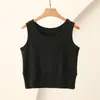 Roupa Térmica Feminina Nano Velvet Cor Sólida Regata Tamanho Grande Roupa de Casa Regata Sem Mangas