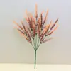 Lavanda simulação pastoral decorativo verde planta decorativa flor de plástico simulação buquê simulação planta vaso de flores atacado