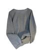 Talla grande 150.00kg 2024 primavera y otoño nueva versión coreana de camiseta holgada Joker top de manga larga camisa básica para mujer al por mayor