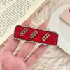 Grampo de Cabelo Atmosfera de Ano Novo Pônei Vermelho Strass Clipe Lateral Ano do Cavalo Presilha Festiva Clipe para Franja Clipe BB Acessório de Cabelo para Mulheres