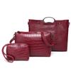 Bolso de Mujer de Marca de Moda Europea y Americana 2018 Bolso Portátil de Hombro Cruzado para Mujer Combinable Casual Bolso de Tres Piezas