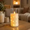 Luz de vela eletrônica simulada LED, acrílico, para casamentos, fotografia, role-playing, iluminação de guia, Natal, aniversários e expressar amor, luz de ambiente