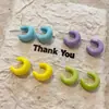 Pendientes Dopamina Color Caramelo Forma de C para Mujer 2025 Pendientes Nuevos Lujo Accesible Diseño de Nicho Joyería Elegante para Orejas