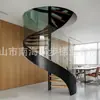 Fabricante de Foshan Escalera de Caracol Pequeña Personalizada Dúplex Loft Accesible Escalera de Caracol Curva de Lujo Barandilla de Vidrio Templado