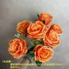 Buquê Artificial Grande de Rosas Redondas, Flores Luxuosas Simuladas para Casamentos, Arranjo Decorativo de Sala de Estar de Casa de Alto Padrão