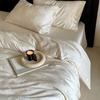 Set de Tres o Cuatro Piezas de 60% Fibra de Lyocell Tencel Jacquard de Flores Retro Sedoso Dormir Desnudo Verano Ropa de Cama de Lujo Ligero