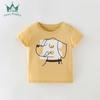 Roupas infantis de verão nova camiseta infantil de manga curta algodão menino europeu e americano desenho animado gola redonda top solto casual all-matching