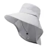 Chapéu de sol feminino Chapéu anti-ultravioleta Face-shading Respirável Guarda-sol Pescador Chapéu Verão Pesca Chapéu Grande Rim Protetor Solar Chapéu