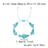 Pulsera tejida a mano bohemia transfronteriza europea y americana Serie Marina de Ins Estrella de mar Caracola Turquesa Cuerda de mano ajustable
