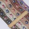 Fita de renda bordada com cordão de corda dourada vintage de 3,5 cm de largura para cortina Dai cheongsam estilo étnico fita de lantejoulas atacado