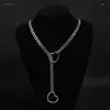 Collar de Cadena Nuevo de Venta Caliente Transfronterizo Europeo y Americano Tendencia Hip-Hop Personalidad Simple Retro Punk Versátil Unisex Gargantilla para Parejas
