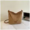 Bolso Cubo Casual Retro de Gran Capacidad para Mujer 2026 Nuevo Verano Simple Moda Bolso de Hombro Cruzado