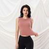 Ropa de Yoga Secado Rápido Running Fitness Empalme Espalda Hermosa Sin Mangas para Mujer Transpirable Camiseta Deportiva Top Ajustado Casual Cobertura