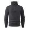 Suéter de gola alta vintage transfronteiriço para homens, outono e inverno, estilo coreano casual, modelagem solta, com gola, malha de base, peça externa