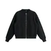 Ropa Vintage Yidao Otoño 2026 Nuevo Retro Americano Color Sólido Holgado Estilo Old Money Sudadera Cardigan de Cuello Redondo con Doble Cremallera