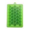 Rejilla de hielo de silicona de 33 rejillas con tapa, caja de cubitos de hielo casera con forma de panal, molde de gelatina DIY, máquina de hielo de silicona