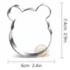 Lele Kitchen Moldes para Hornear Galletas de Acero Inoxidable Forma de Abeja Panal Dibujo Animado Oso Pequeño Moldes de Estampado para Galletas