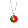 Copa del Mundo de Comercio Exterior 32 Países Collar con Bandera Colgante de Balón de Fútbol Collar para Hombres y Mujeres Cadena para Suéter Joyería Venta al por Mayor