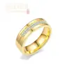 Accesorios de venta caliente transfronterizos: anillos de acero inoxidable incrustados con diamantes, anillos de pareja modernos y sencillos, joyería al por mayor europea y americana de Amazon