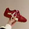 Zapatillas de Entrenamiento Retro Alemanas para Primavera y Otoño, Diseño Color-Block, Zapatillas de Estilo Nuevo con Tacón Oculto, con Cordones, Estilo Forrest Gump, para Mujer, 2026, Versátiles