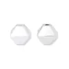Prata Pura 999 Prata de Lei Contas de Oito Lados Contas Soltas Facetadas Geométricas Contas Espaçadoras DIY Pulseira Cordão Trançado Acessórios de Joalheria Material