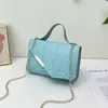 2025 Nova Bolsa de Ombro Moda Bordada Sarja Acolchoada para Comércio Exterior Bolsa de Mão Bolsa Transversal Texturizada para o Dia a Dia Bolsa Quadrada Leve