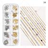 Dedo princesa unha joias japonesas Macaron cor cadeia nail art com diamante metal decorativo corrente DIY unhas joias